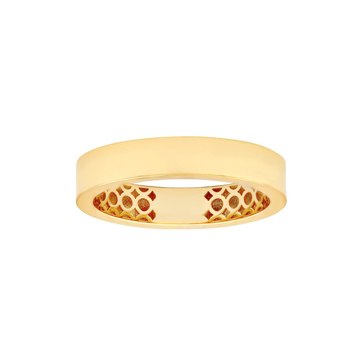 Birmingham Jewelry - 14K Yellow Gold Polished Flat 4.00mm Band Ring - Birmingham Jewelry