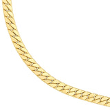 Birmingham Jewelry - 14K Yellow Gold Polished Flat Curb Chain - Birmingham Jewelry