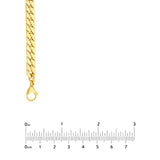 Birmingham Jewelry - 14K Yellow Gold Polished Flat Curb Chain - Birmingham Jewelry