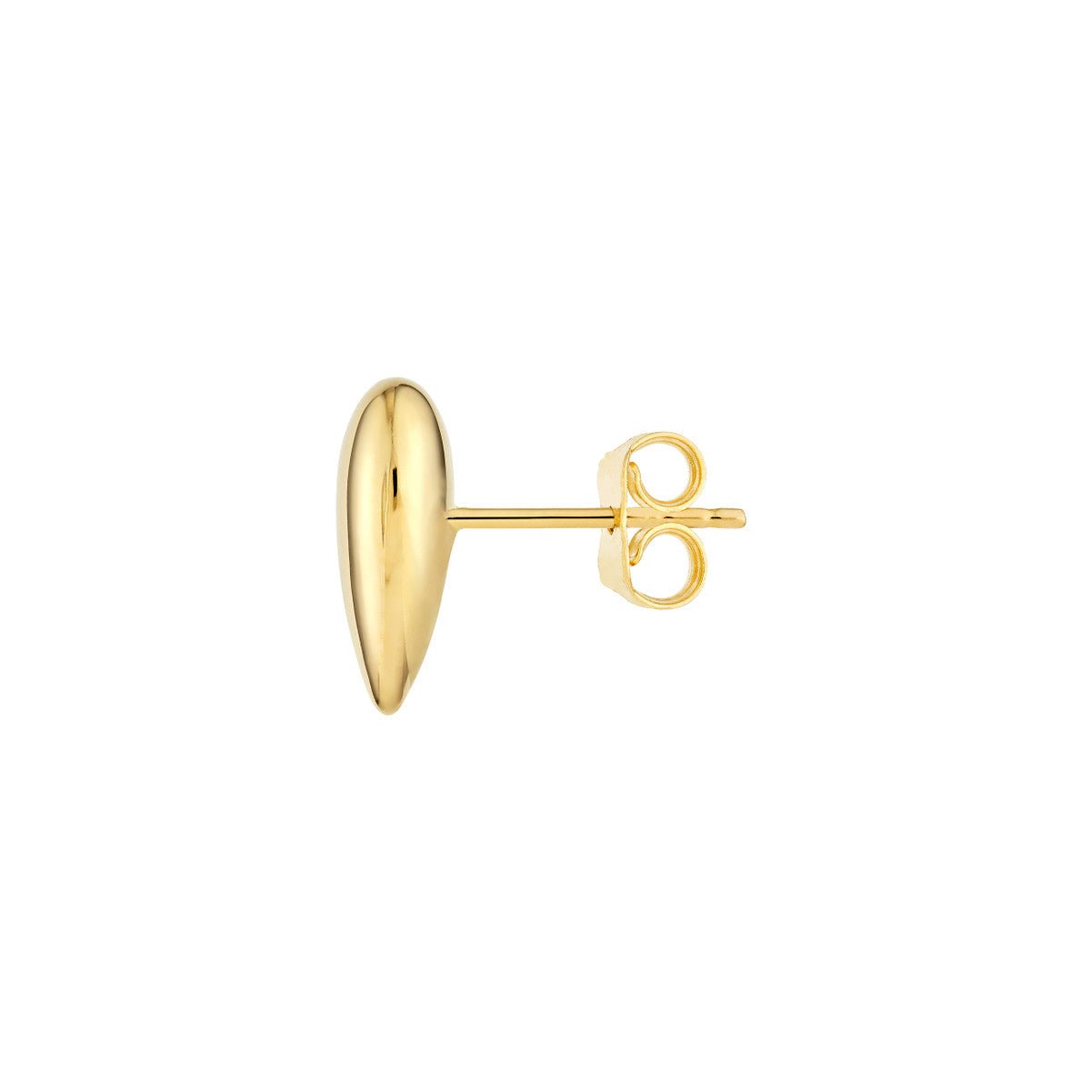 14K Yellow Gold Polished Puff Heart Earrings Birmingham Jewelry Earrings Birmingham Jewelry 