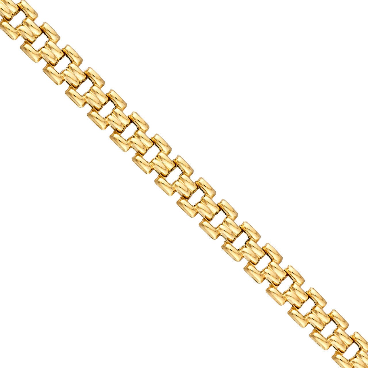 Birmingham Jewelry - 14K Yellow Gold Polished Railroad Link Chain - Birmingham Jewelry