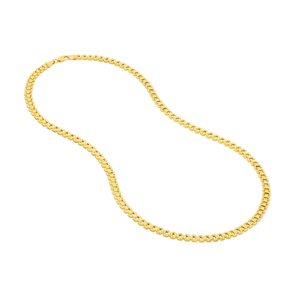 Birmingham Jewelry - 14K Yellow Gold Polished Railroad Link Chain - Birmingham Jewelry