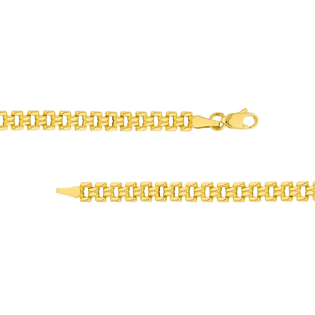 Birmingham Jewelry - 14K Yellow Gold Polished Railroad Link Chain - Birmingham Jewelry
