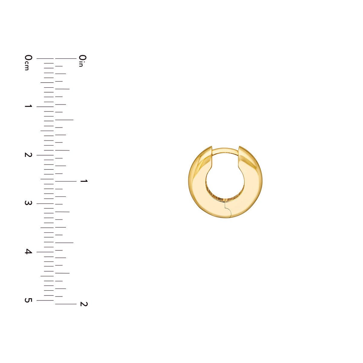 Birmingham Jewelry - 14K Yellow Gold Polished Round Hoop Earrings - Birmingham Jewelry
