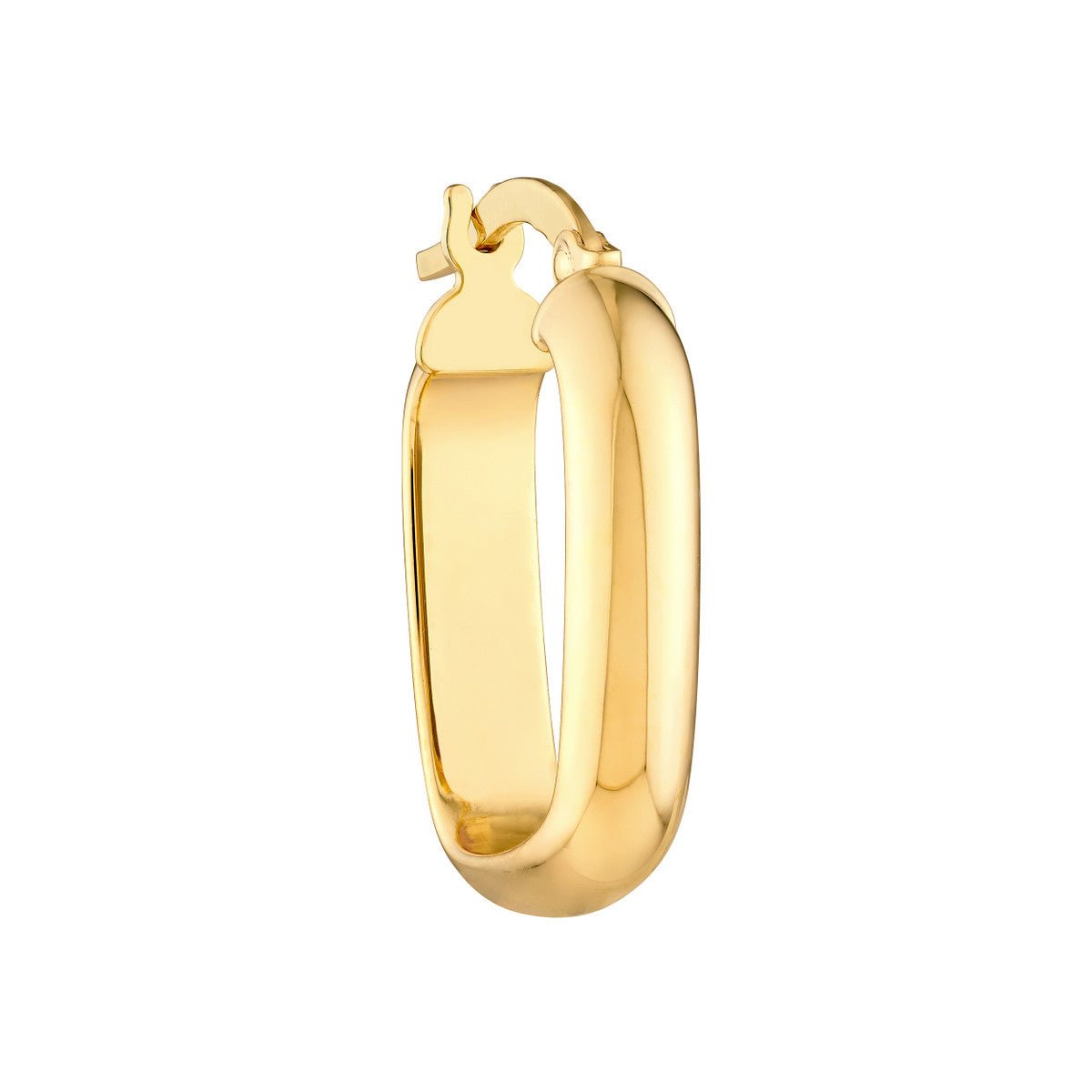 14K Yellow Gold Polished Square Hoop Earrings Birmingham Jewelry Earrings Birmingham Jewelry 
