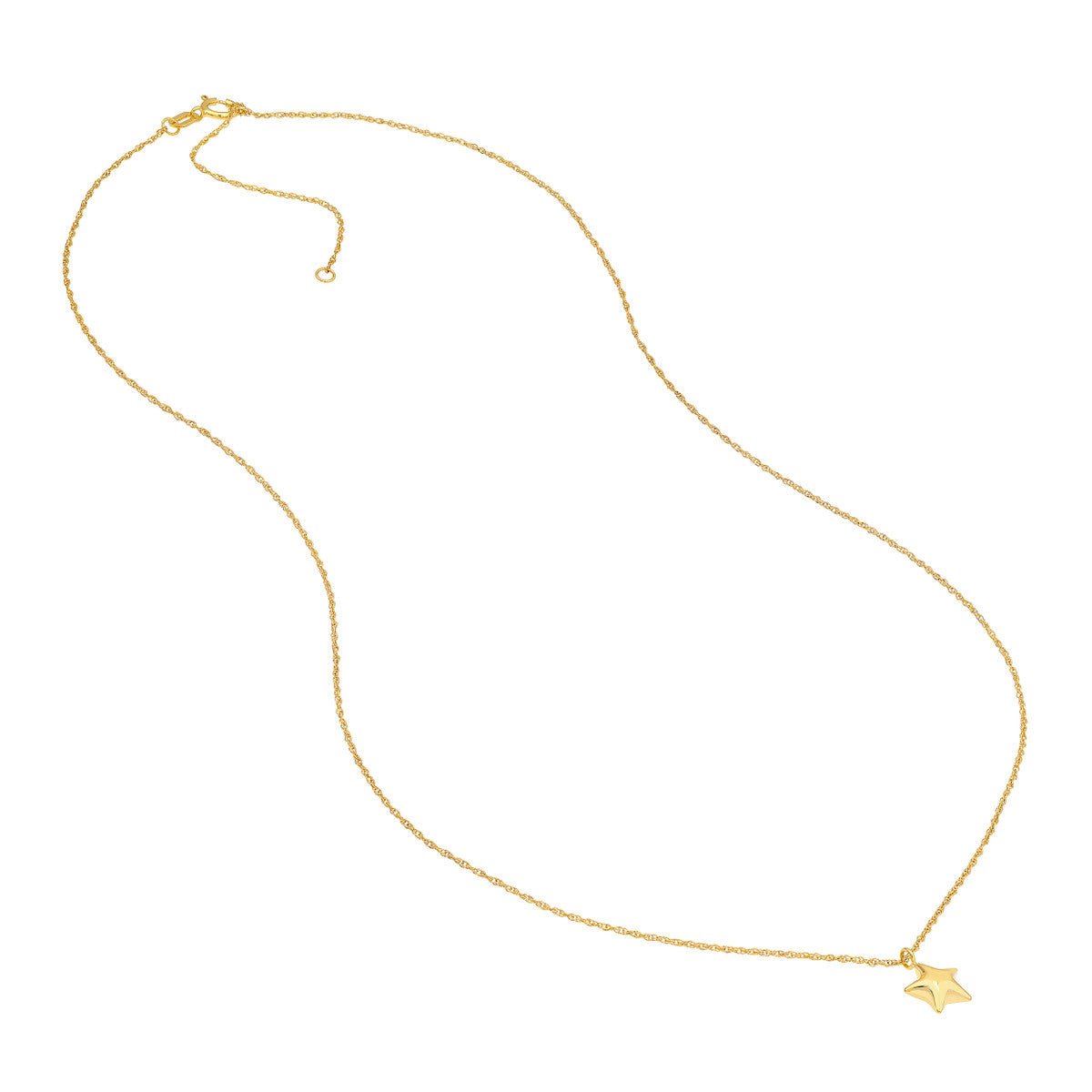 Birmingham Jewelry - 14K Yellow Gold Polished Star Pendant Necklace - Birmingham Jewelry