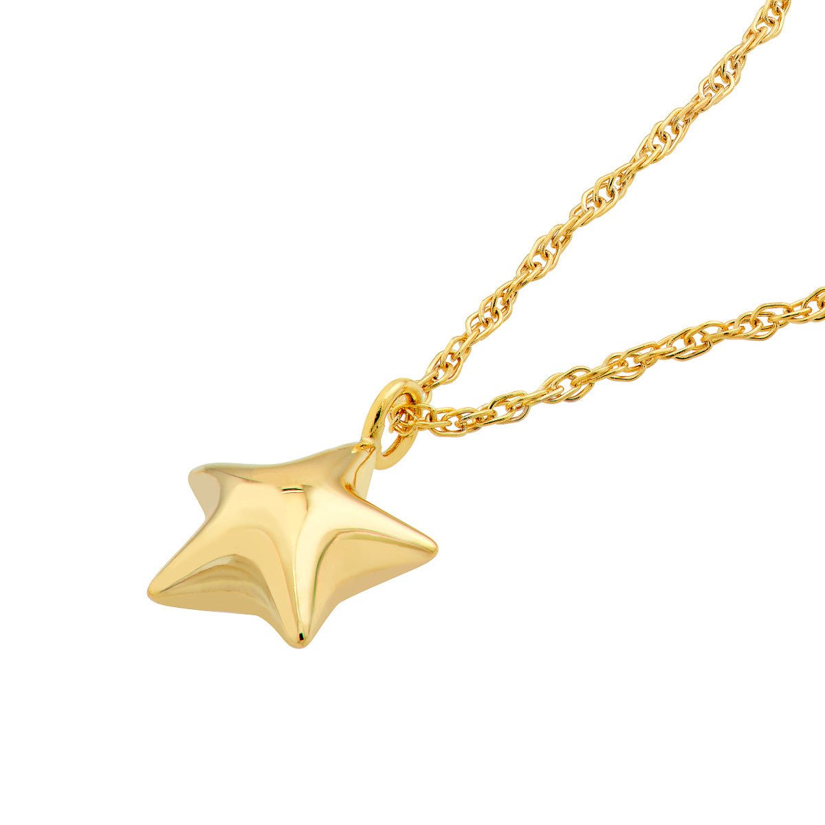 Birmingham Jewelry - 14K Yellow Gold Polished Star Pendant Necklace - Birmingham Jewelry