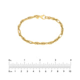 Birmingham Jewelry - 14K Yellow Gold Polished Textured (2+1) Link Chain - Birmingham Jewelry