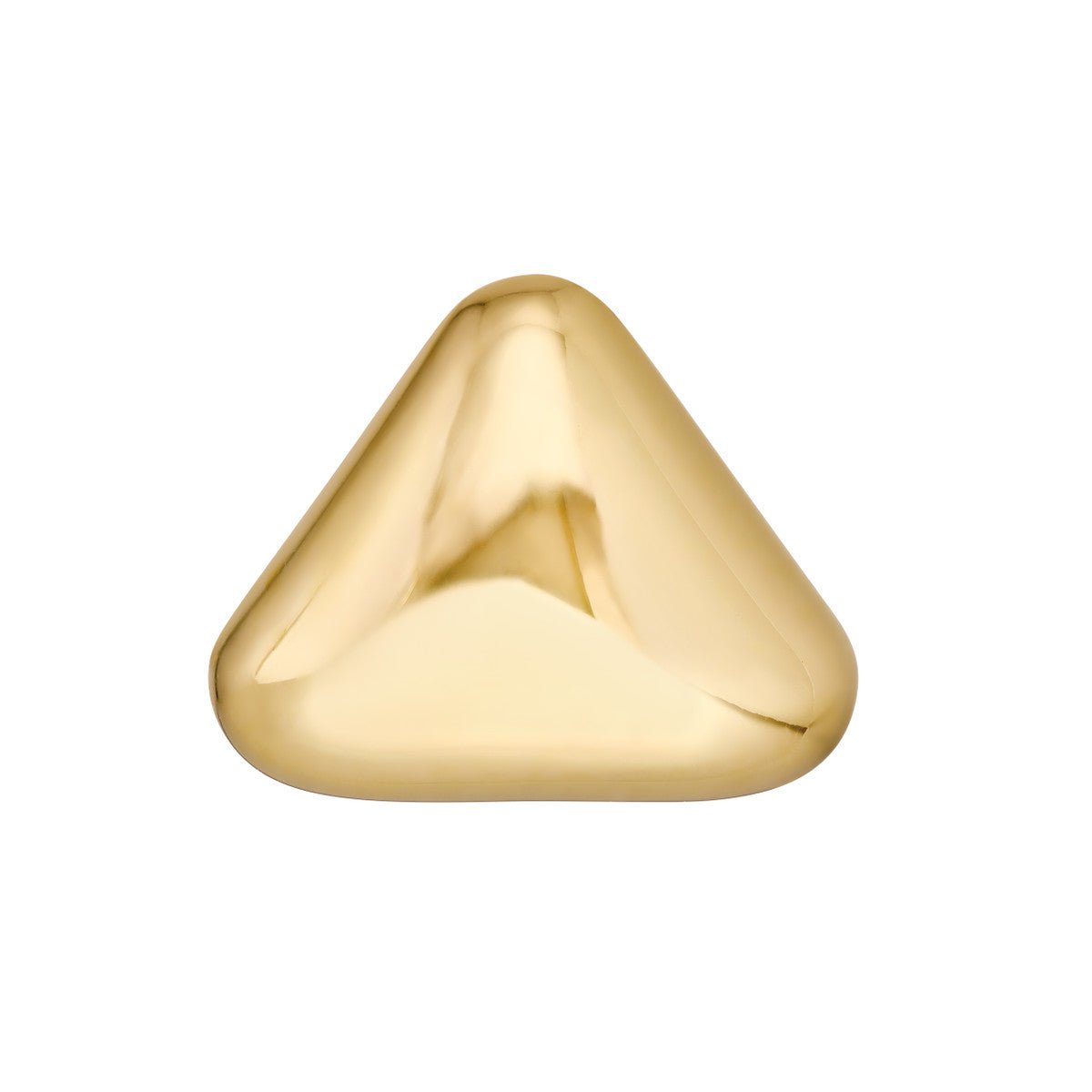 Birmingham Jewelry - 14K Yellow Gold Polished Triangular Stud Earrings - Birmingham Jewelry