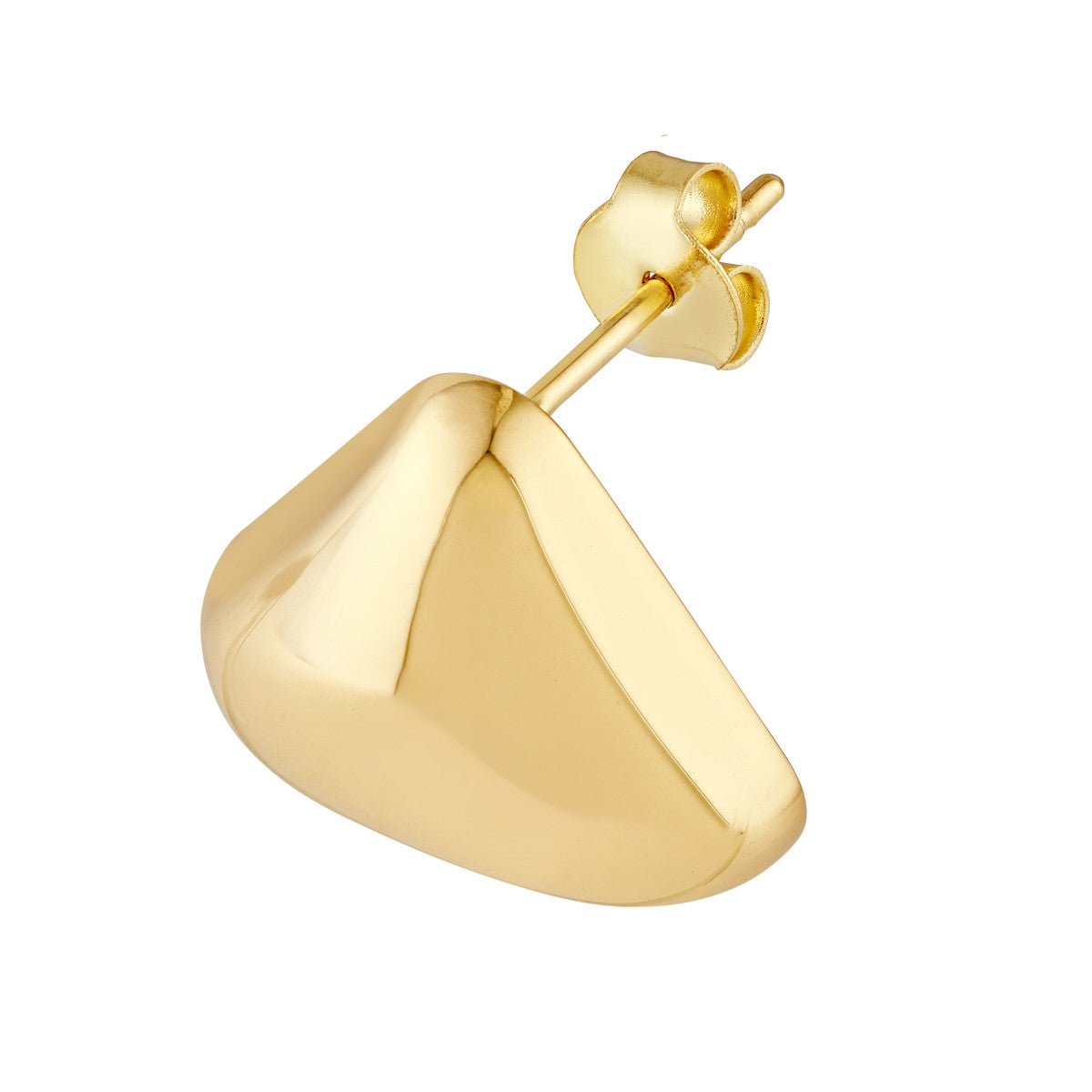 Birmingham Jewelry - 14K Yellow Gold Polished Triangular Stud Earrings - Birmingham Jewelry