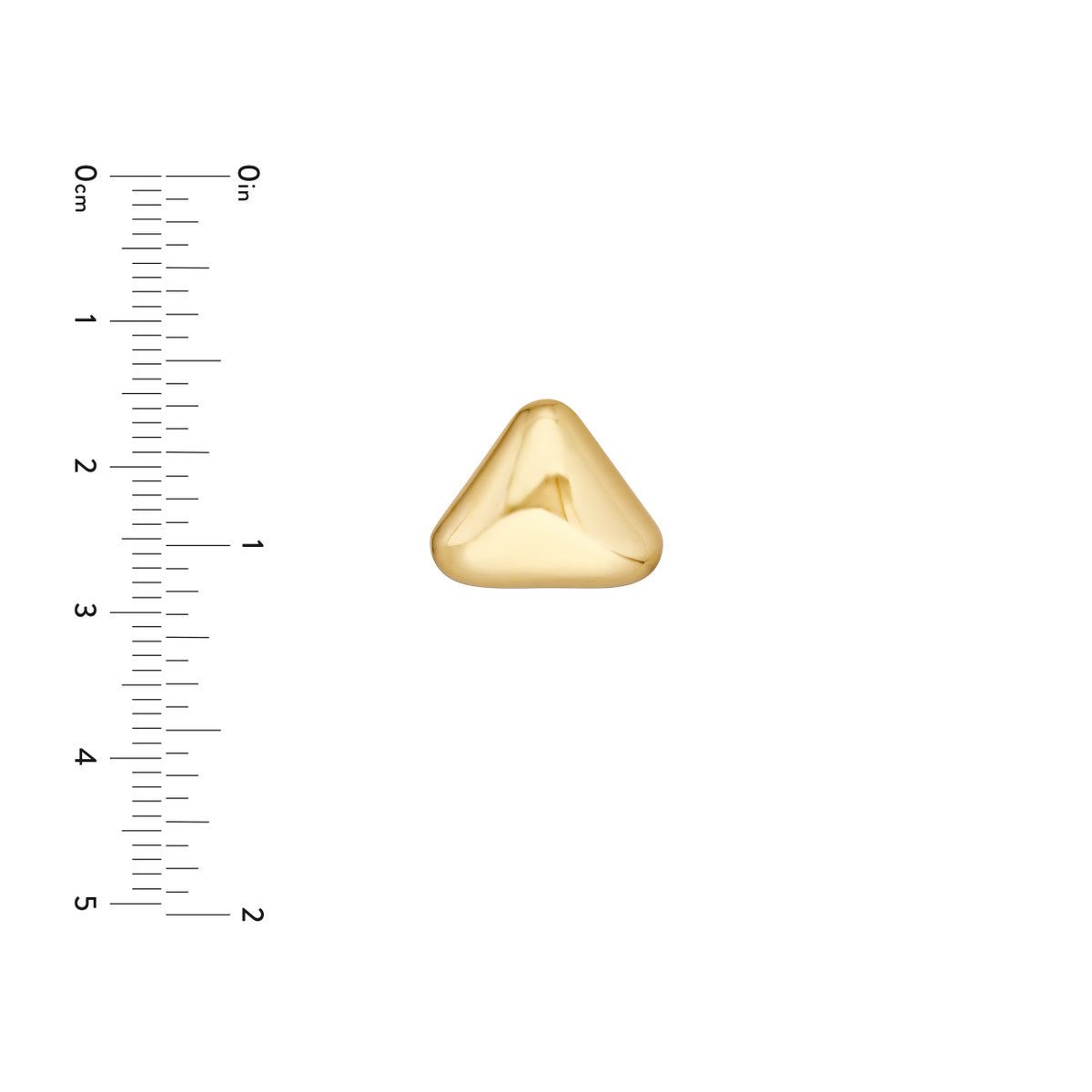 Birmingham Jewelry - 14K Yellow Gold Polished Triangular Stud Earrings - Birmingham Jewelry