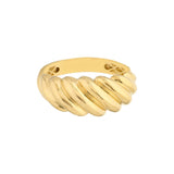 Birmingham Jewelry - 14K Yellow Gold Polished Twist Ribbed Ring - Birmingham Jewelry