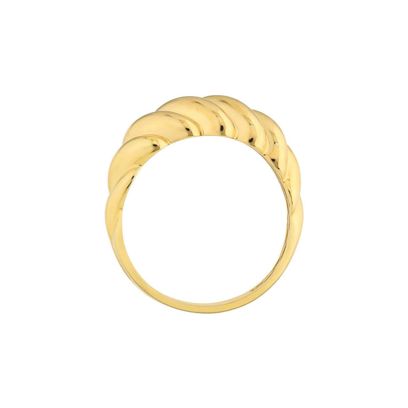 Birmingham Jewelry - 14K Yellow Gold Polished Twist Ribbed Ring - Birmingham Jewelry