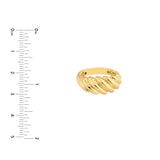 Birmingham Jewelry - 14K Yellow Gold Polished Twist Ribbed Ring - Birmingham Jewelry