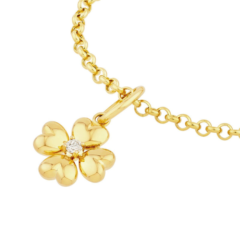 Birmingham Jewelry - 14K Yellow Gold Puff Flower Charm - Birmingham Jewelry