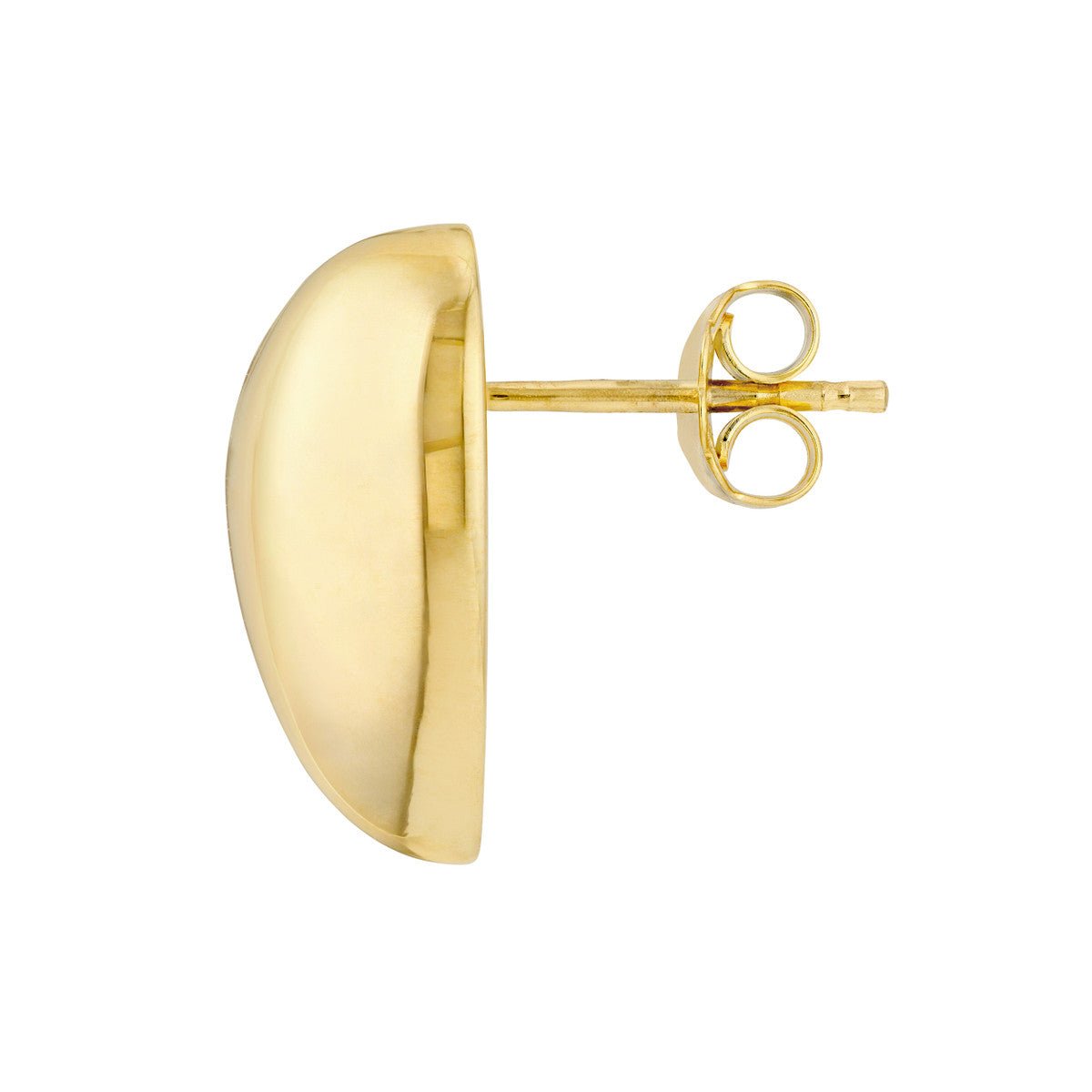 Birmingham Jewelry - 14K Yellow Gold Puff Heart Polished Earrings - Birmingham Jewelry