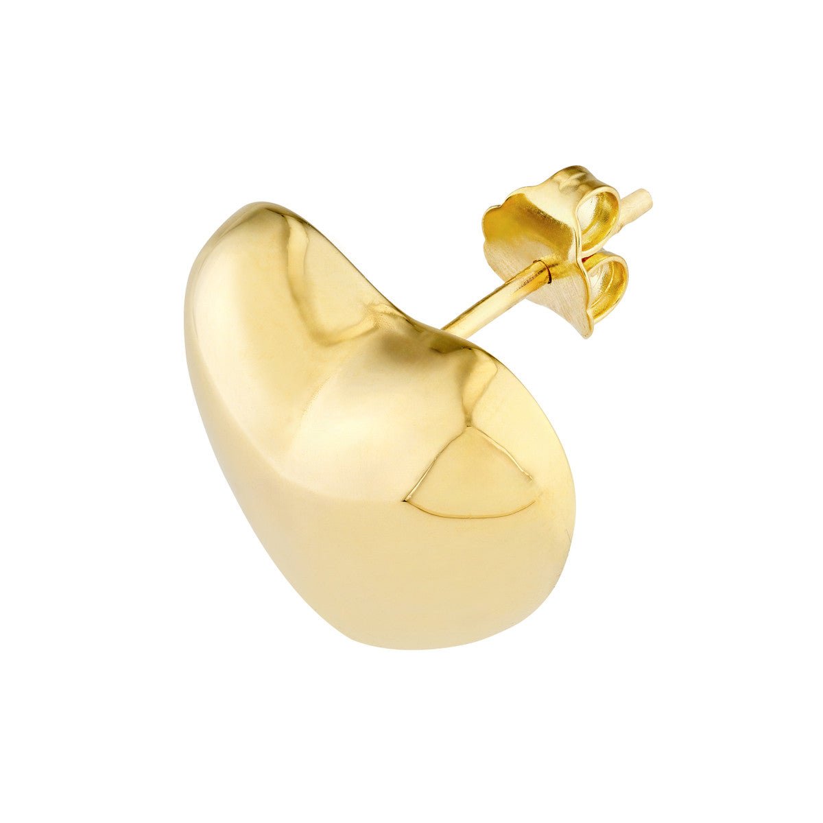 Birmingham Jewelry - 14K Yellow Gold Puff Heart Polished Earrings - Birmingham Jewelry