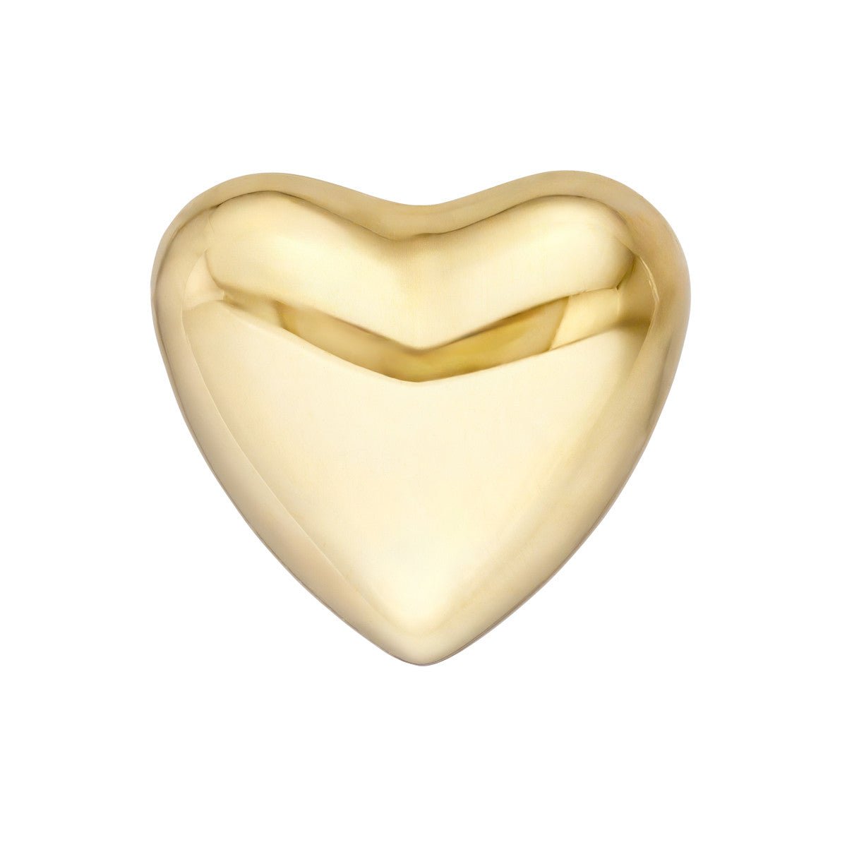 Birmingham Jewelry - 14K Yellow Gold Puff Heart Polished Earrings - Birmingham Jewelry