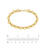 Birmingham Jewelry - 14K Yellow Gold Puff Mariner Heart Bracelet - Birmingham Jewelry