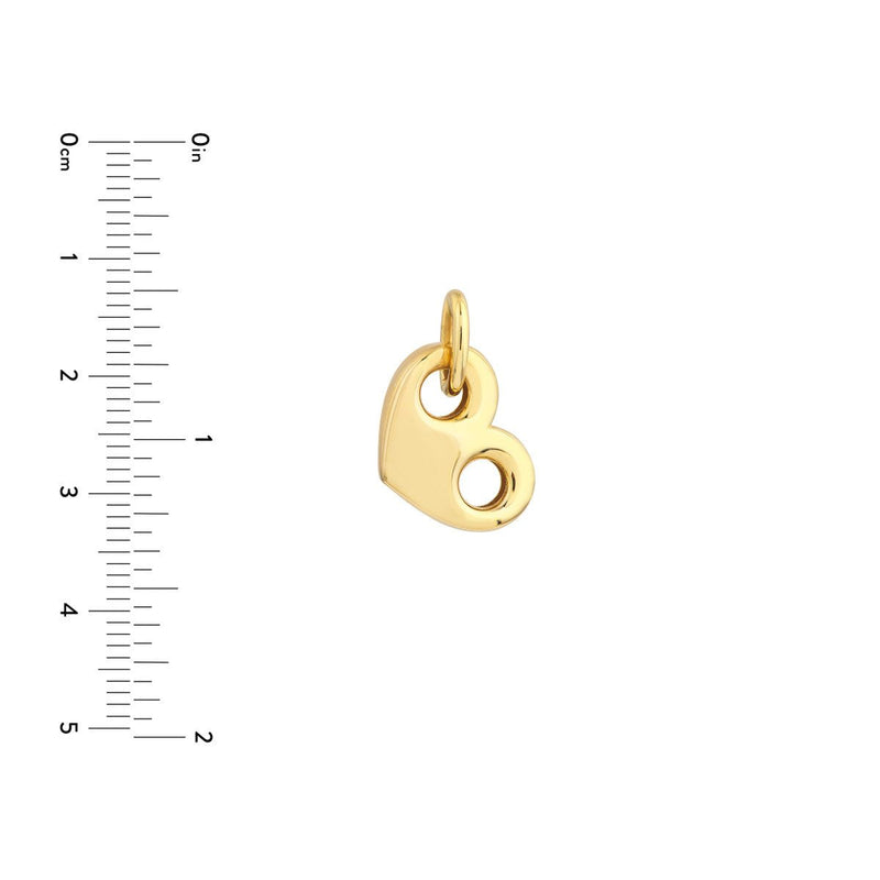 Birmingham Jewelry - 14K Yellow Gold Puff Mariner Heart Charm - Birmingham Jewelry