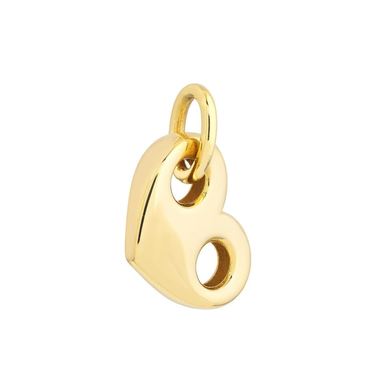 Birmingham Jewelry - 14K Yellow Gold Puff Mariner Heart Charm - Birmingham Jewelry