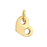 Birmingham Jewelry - 14K Yellow Gold Puff Mariner Heart Charm - Birmingham Jewelry