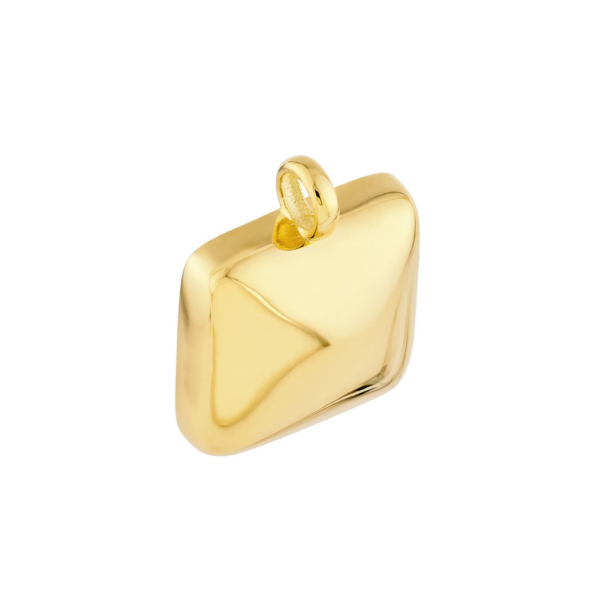 Birmingham Jewelry - 14K Yellow Gold Puffed Square Charm - Birmingham Jewelry