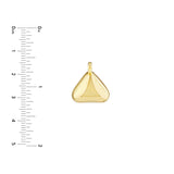 Birmingham Jewelry - 14K Yellow Gold Puffed Triangle Charm - Birmingham Jewelry