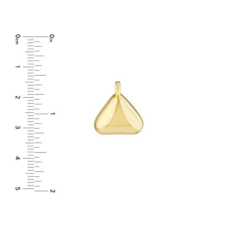 Birmingham Jewelry - 14K Yellow Gold Puffed Triangle Charm - Birmingham Jewelry