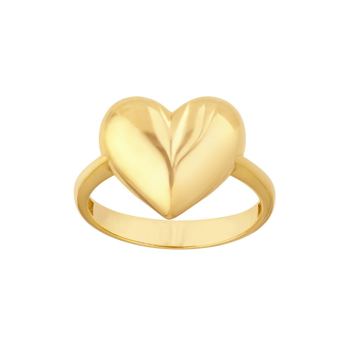 Birmingham Jewelry - 14K Yellow Gold Puffy Heart Ring - Birmingham Jewelry
