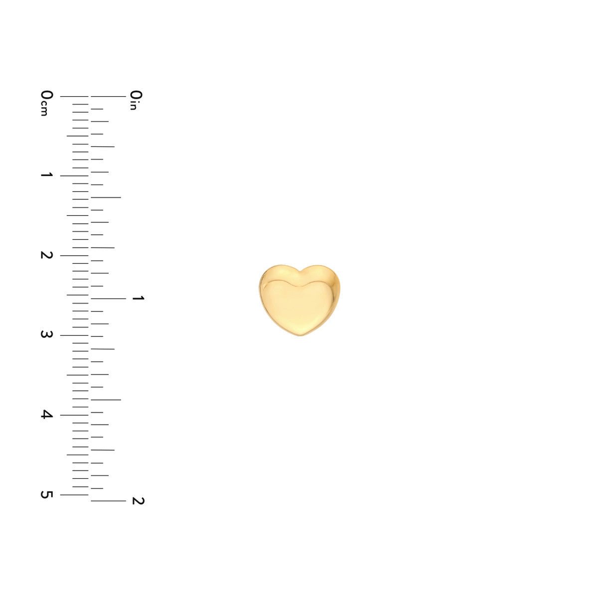 Birmingham Jewelry - 14K Yellow Gold Puffy Heart Stud Earrings - Birmingham Jewelry