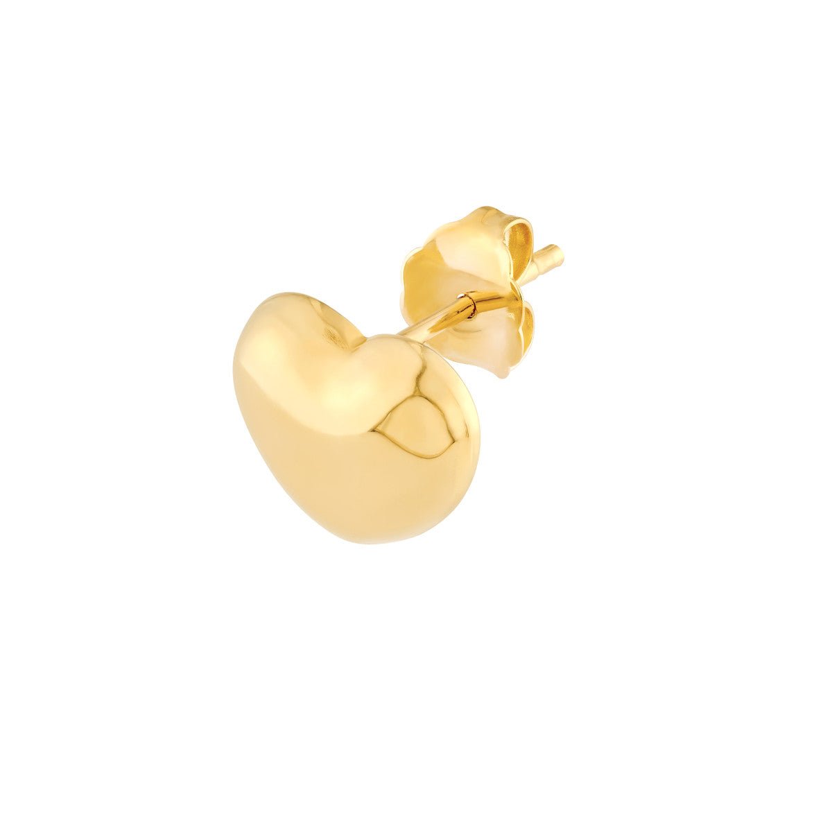 Birmingham Jewelry - 14K Yellow Gold Puffy Heart Stud Earrings - Birmingham Jewelry