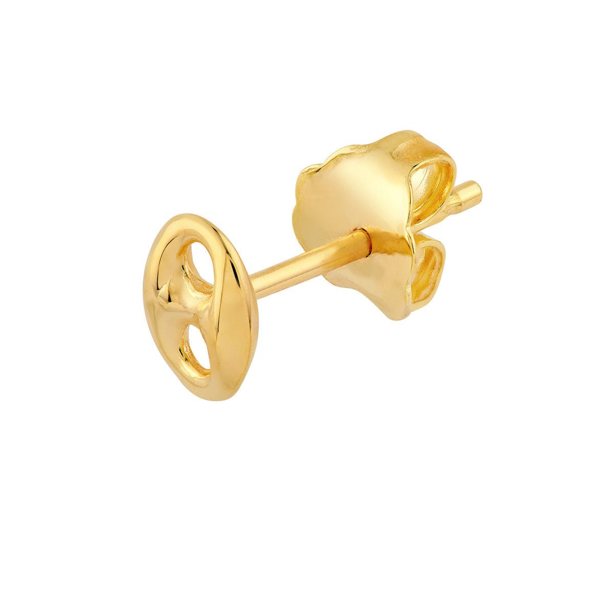 Birmingham Jewelry - 14K Yellow Gold Puffy Mariner Stud Earrings - Birmingham Jewelry