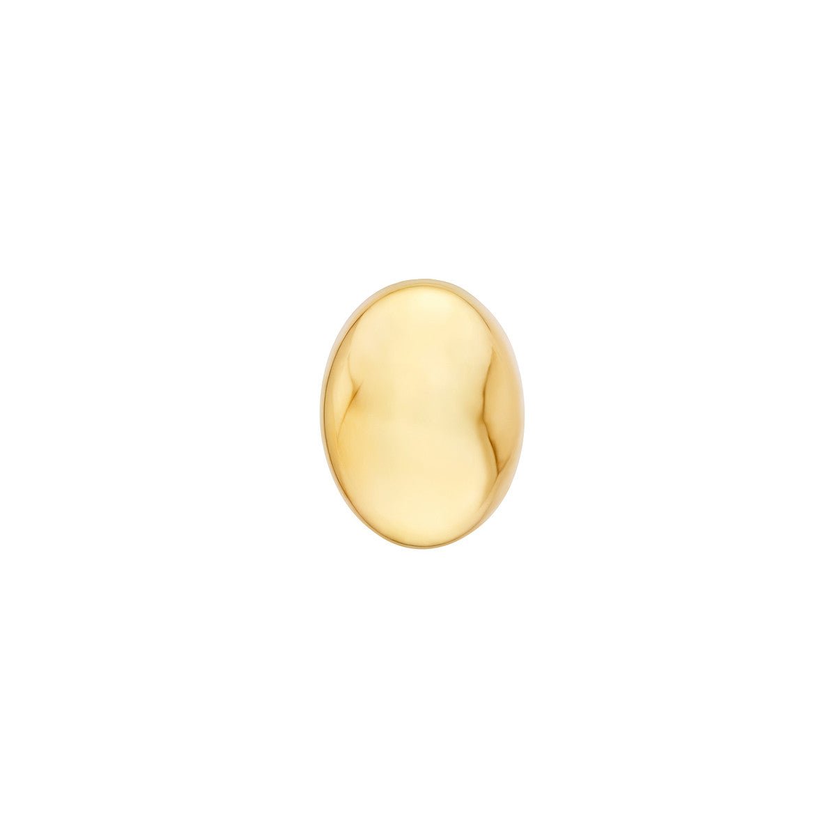 Birmingham Jewelry - 14K Yellow Gold Puffy Oval Stud Earrings - Birmingham Jewelry