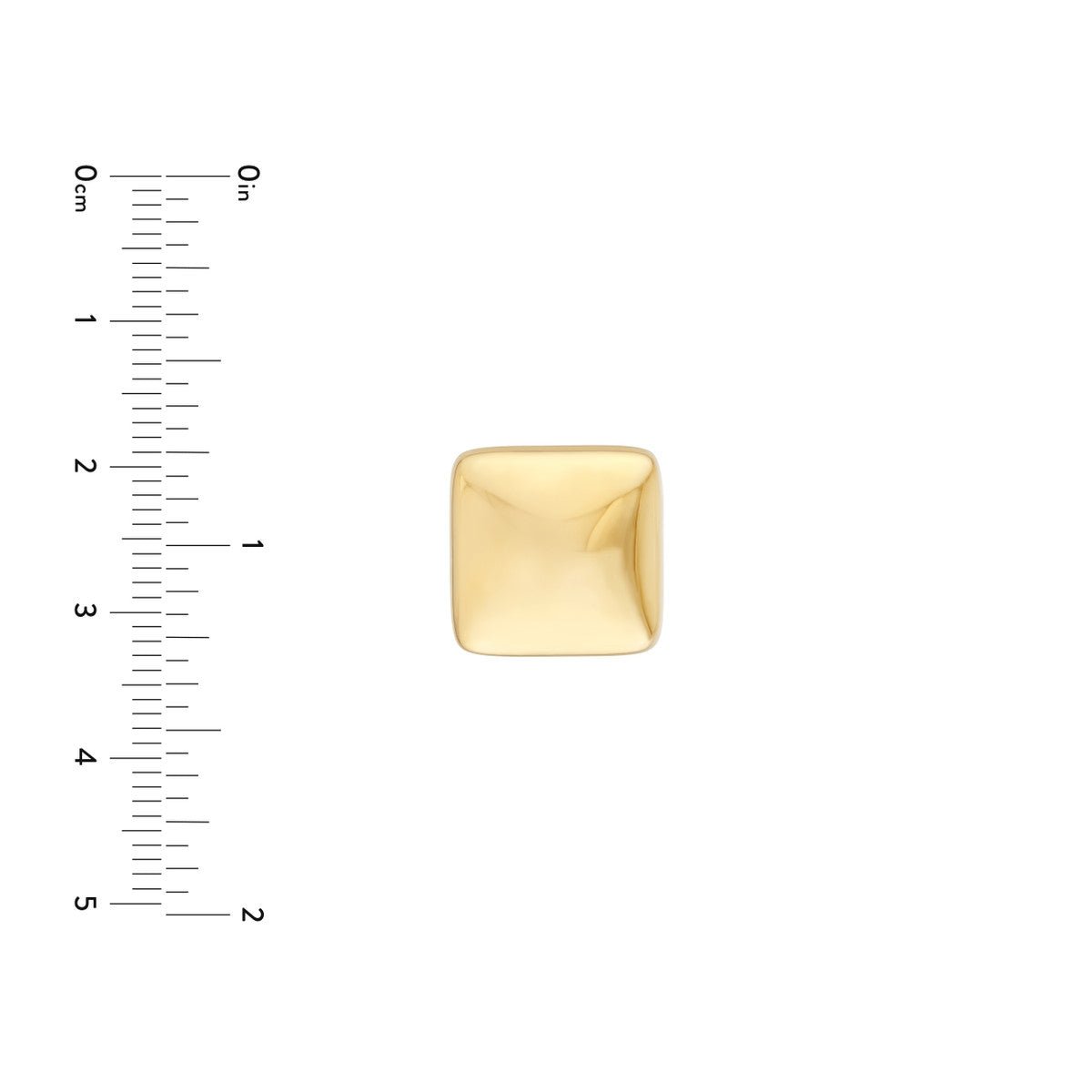 Birmingham Jewelry - 14K Yellow Gold Puffy Square Earrings - Birmingham Jewelry