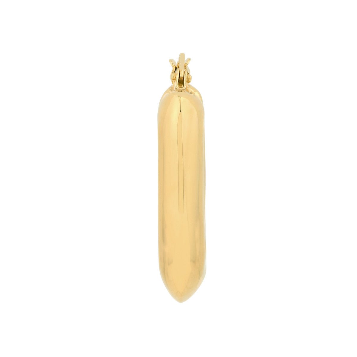 Birmingham Jewelry - 14K Yellow Gold Puffy Square Shape Hoop Earrings - Birmingham Jewelry