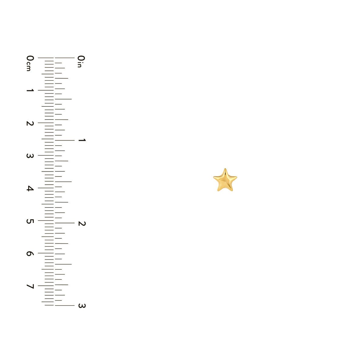 Birmingham Jewelry - 14K Yellow Gold Puffy Star Stud Earrings - Birmingham Jewelry