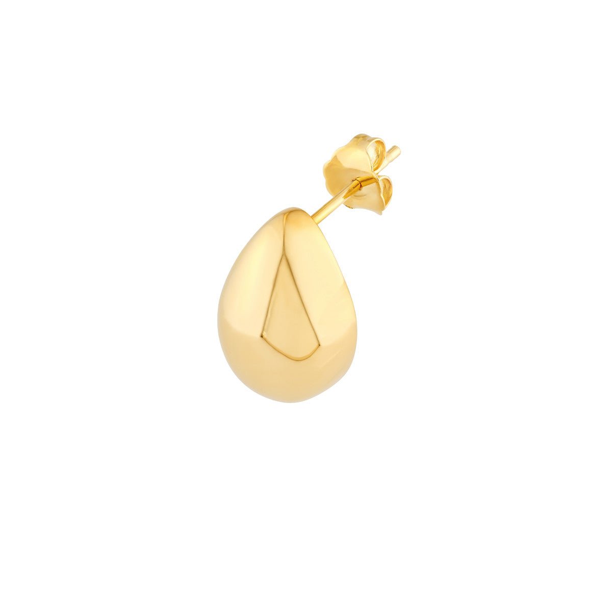 Birmingham Jewelry - 14K Yellow Gold Puffy Teardrop Stud Earrings - Birmingham Jewelry