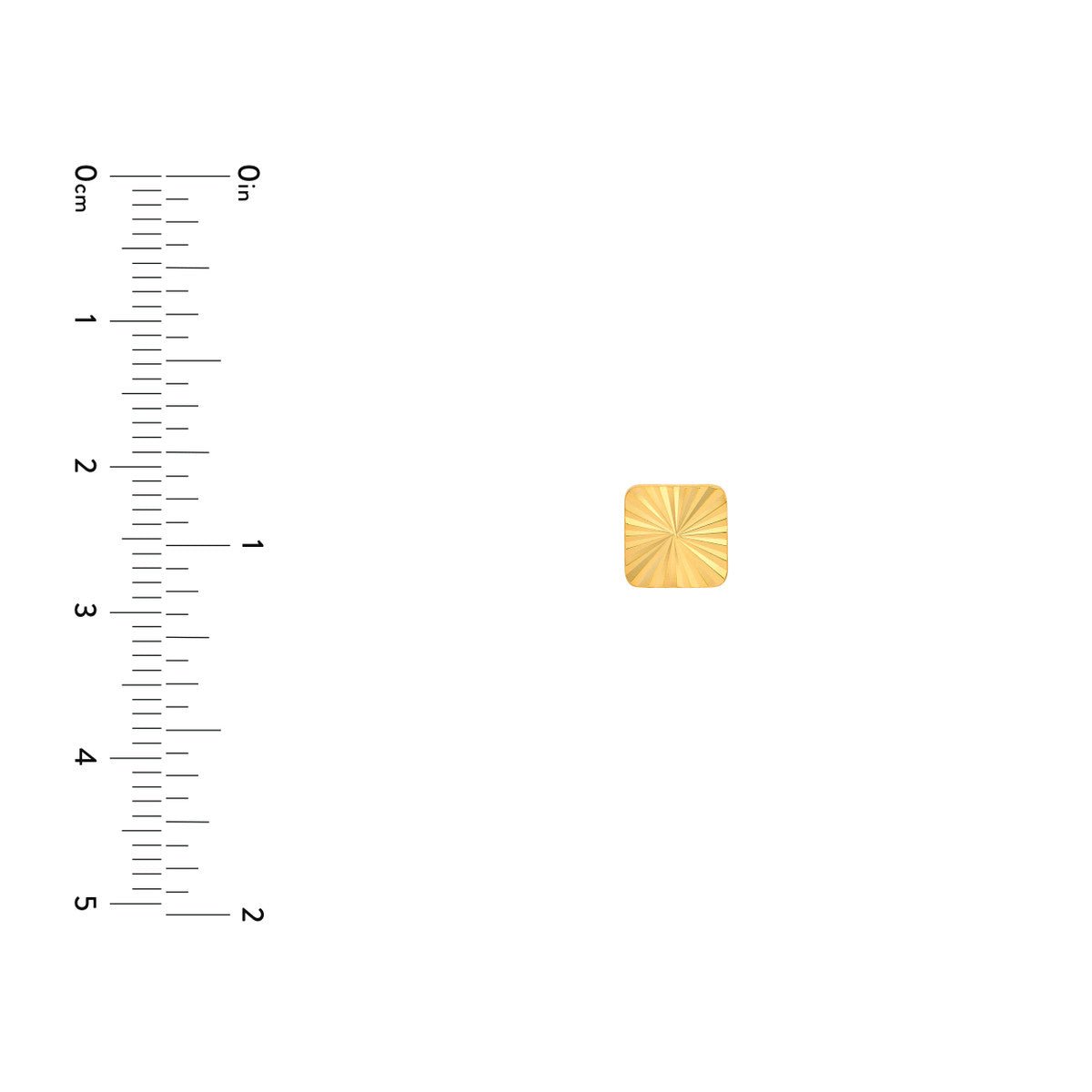 Birmingham Jewelry - 14K Yellow Gold Radiant Square Stud Earrings - Birmingham Jewelry