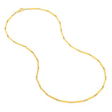 Birmingham Jewelry - 14K Yellow Gold Rectangle Bar Station Chain - Birmingham Jewelry