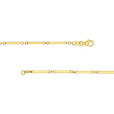 Birmingham Jewelry - 14K Yellow Gold Rectangle Bar Station Chain - Birmingham Jewelry