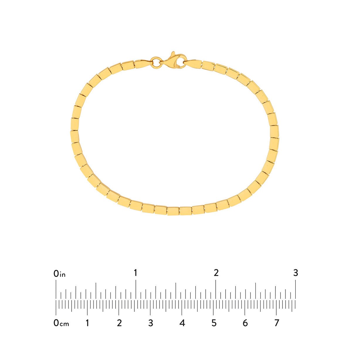 Birmingham Jewelry - 14K Yellow Gold Rectangle link Bracelet - Birmingham Jewelry