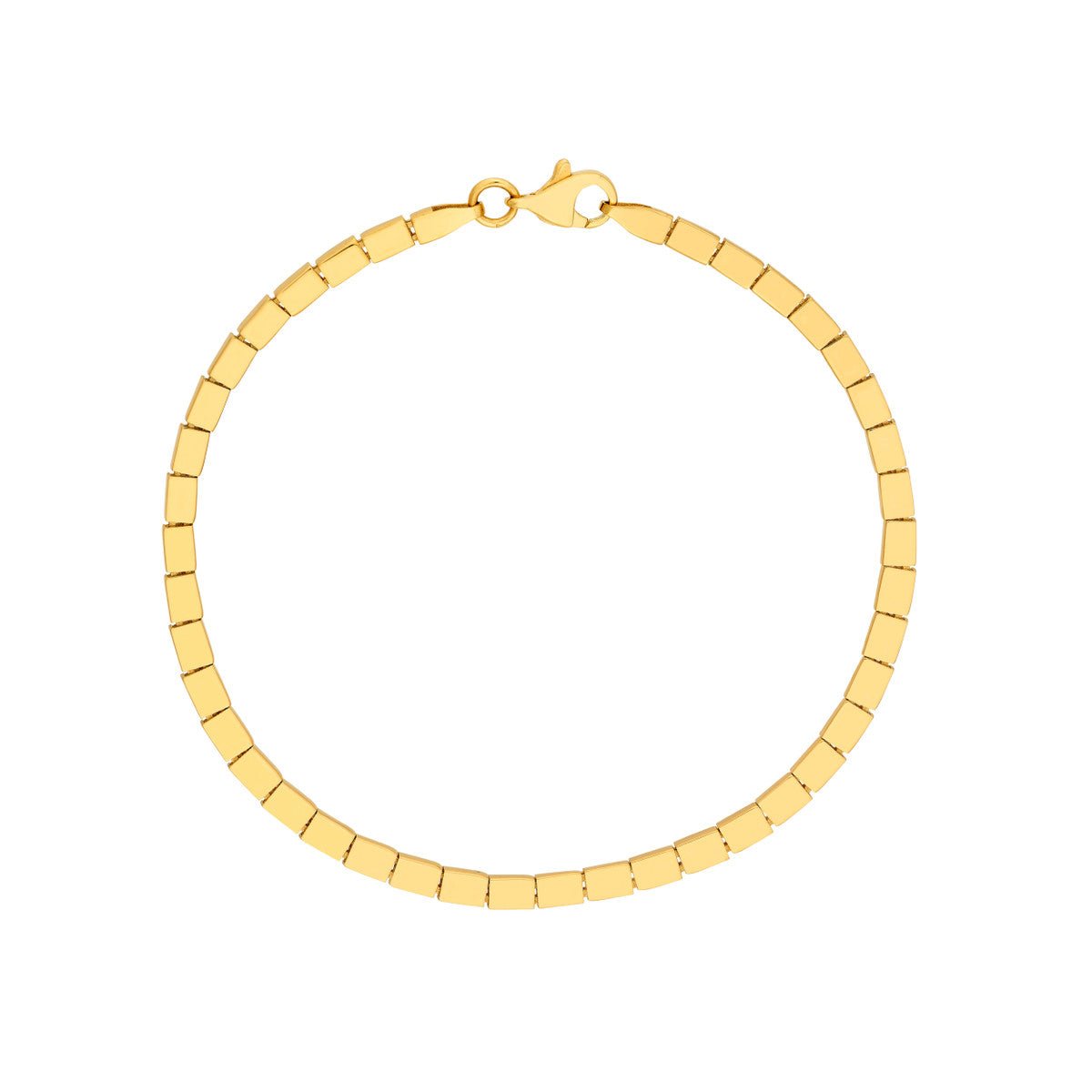Birmingham Jewelry - 14K Yellow Gold Rectangle link Bracelet - Birmingham Jewelry