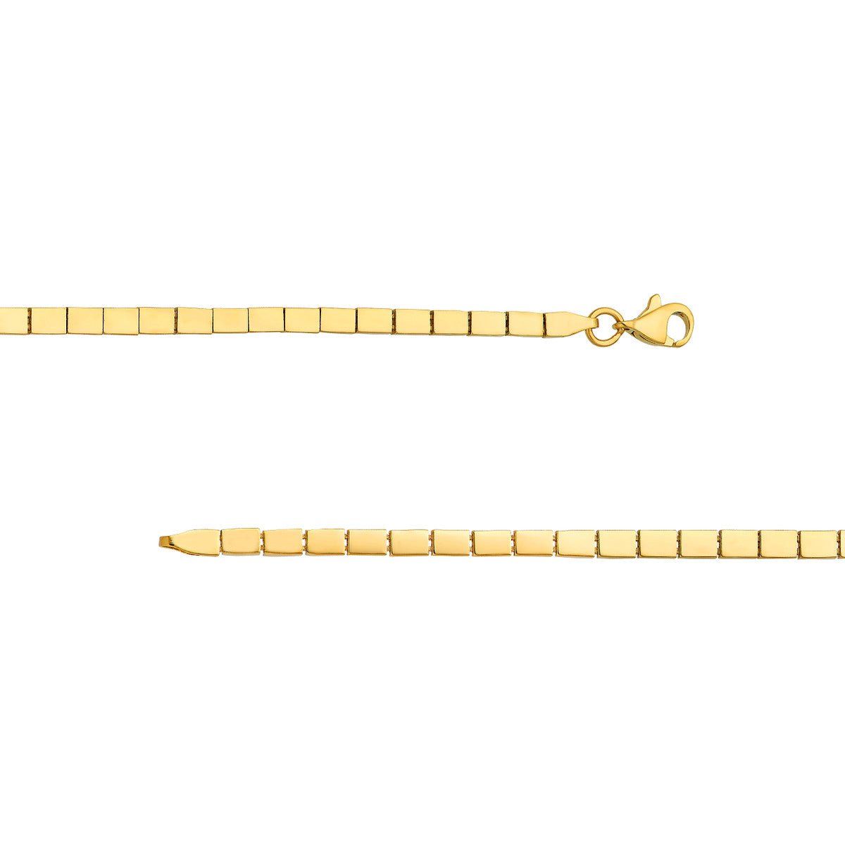 Birmingham Jewelry - 14K Yellow Gold Rectangle link Bracelet - Birmingham Jewelry