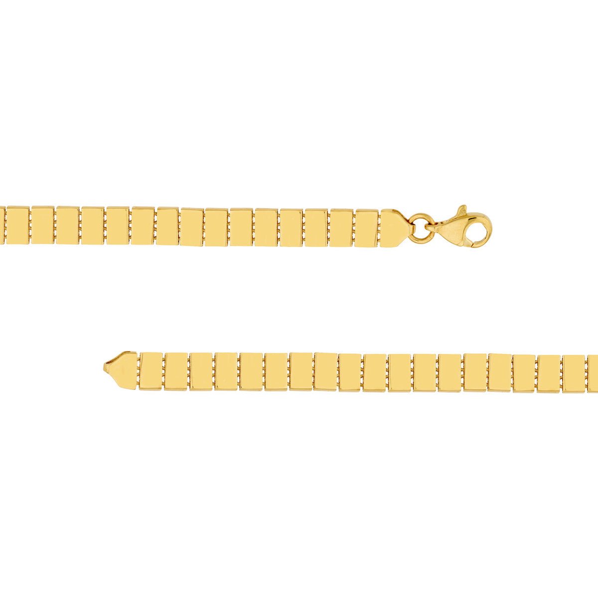 Birmingham Jewelry - 14K Yellow Gold Rectangular Link Bracelet - Birmingham Jewelry