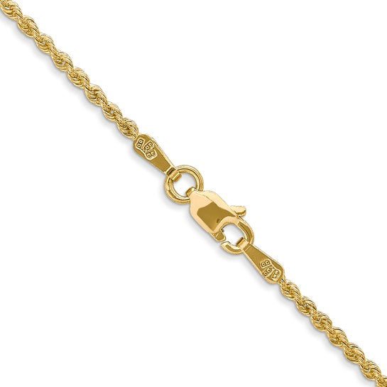 14K Yellow Gold Regular Rope Necklace Chains Birmingham Jewelry Gold Chain Birmingham Jewelry 