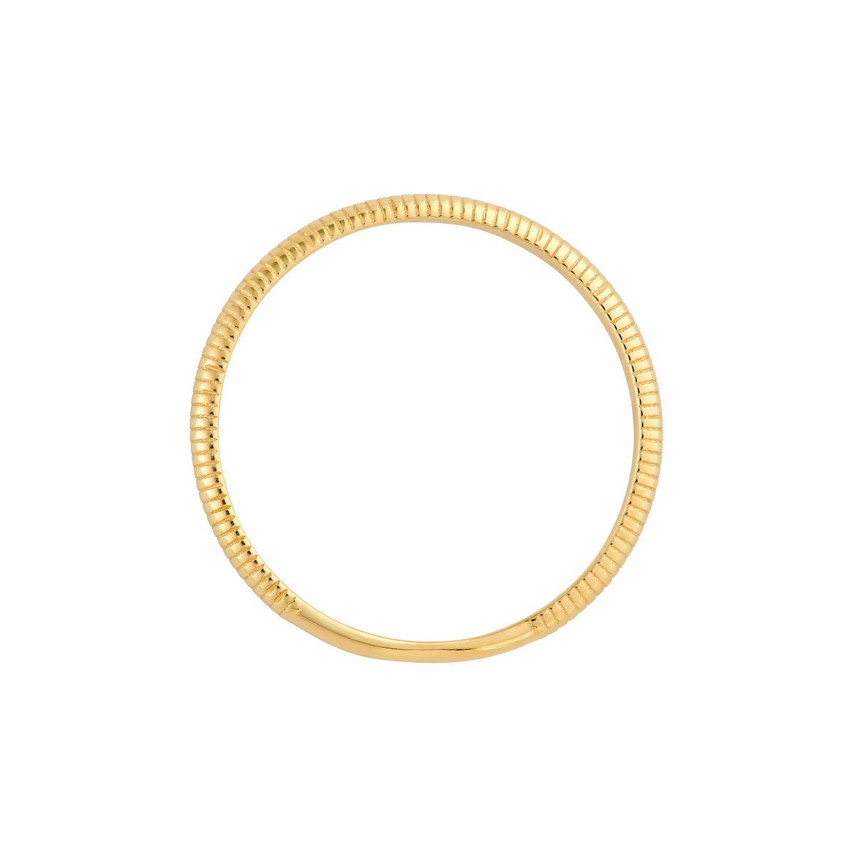 Birmingham Jewelry - 14K Yellow Gold Ribbed Band Ring - Birmingham Jewelry