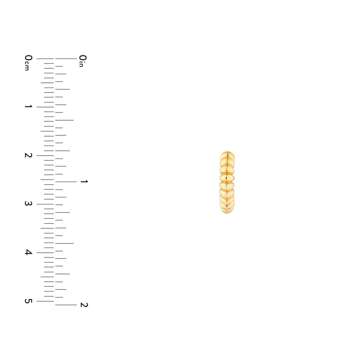 Birmingham Jewelry - 14K Yellow Gold Rope Round Hoop Earrings - Birmingham Jewelry