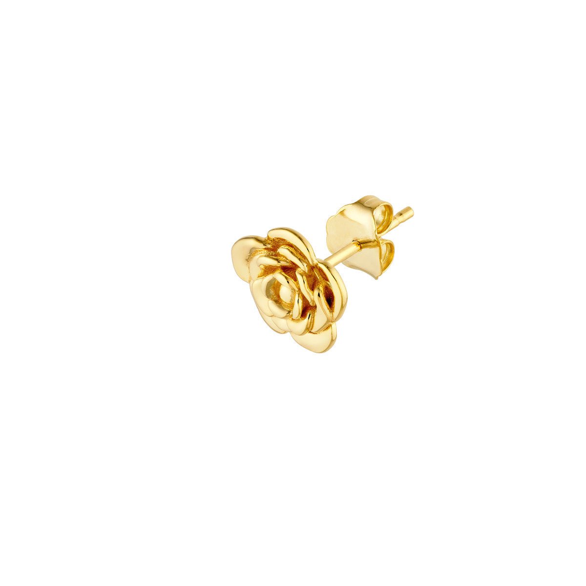 Birmingham Jewelry - 14K Yellow Gold Rose Stud Earrings - Birmingham Jewelry