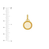 Birmingham Jewelry - 14K Yellow Gold Round Beaded Pendant - Birmingham Jewelry